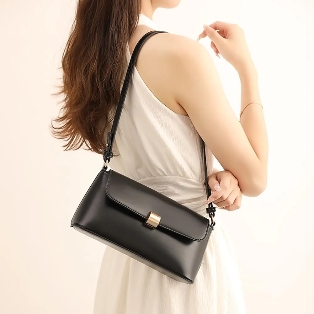 Mn&Sue Shoulder Bags for Women Classic Flap Hobo Purse Medium Vegan Leather Clutch Handbag with Zipper Closure