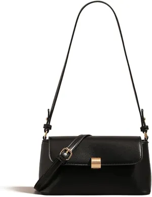 Mn&Sue Shoulder Bags for Women Classic Flap Hobo Purse Medium Vegan Leather Clutch Handbag with Zipper Closure