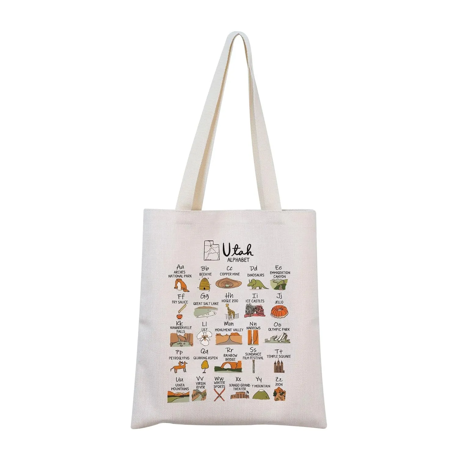 MNIGIU Utah Tote - State Wedding Favor Gift Shoulder Bag - Reusable Tote