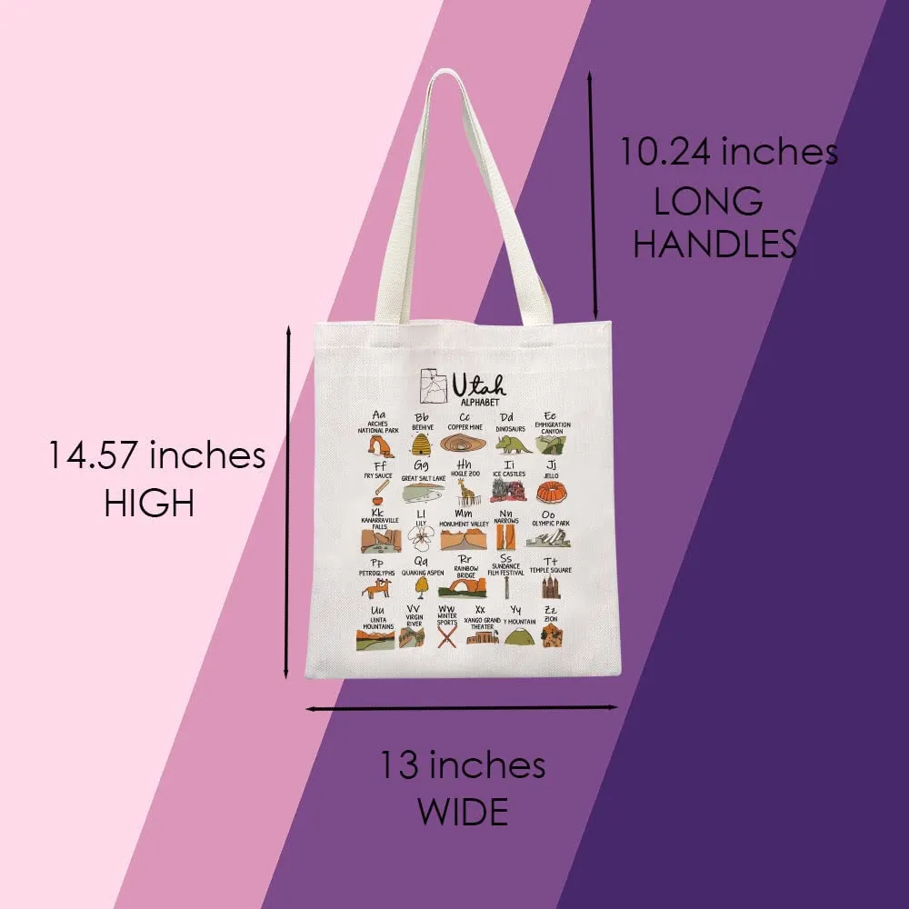 MNIGIU Utah Tote - State Wedding Favor Gift Shoulder Bag - Reusable Tote