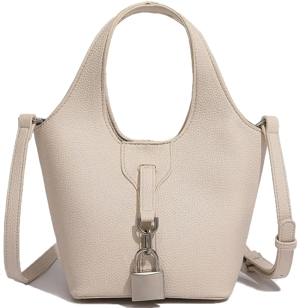 Molodo Shoulder Bags for Women Soft Vegan Leather Bucket Bag Casual Crossbody Bag Handbag Purse