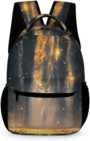 Moon Waterfall Backpack Adjustable Strap Laptop Backpack Lightweight Business Work Bag Carry on Backpack