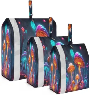 Neon Mushroom Compression Packing Cubes Large Travel Packing Cubes Luggage Organizers for Suitcases Travel Bag for Travel Accessories and Essentials