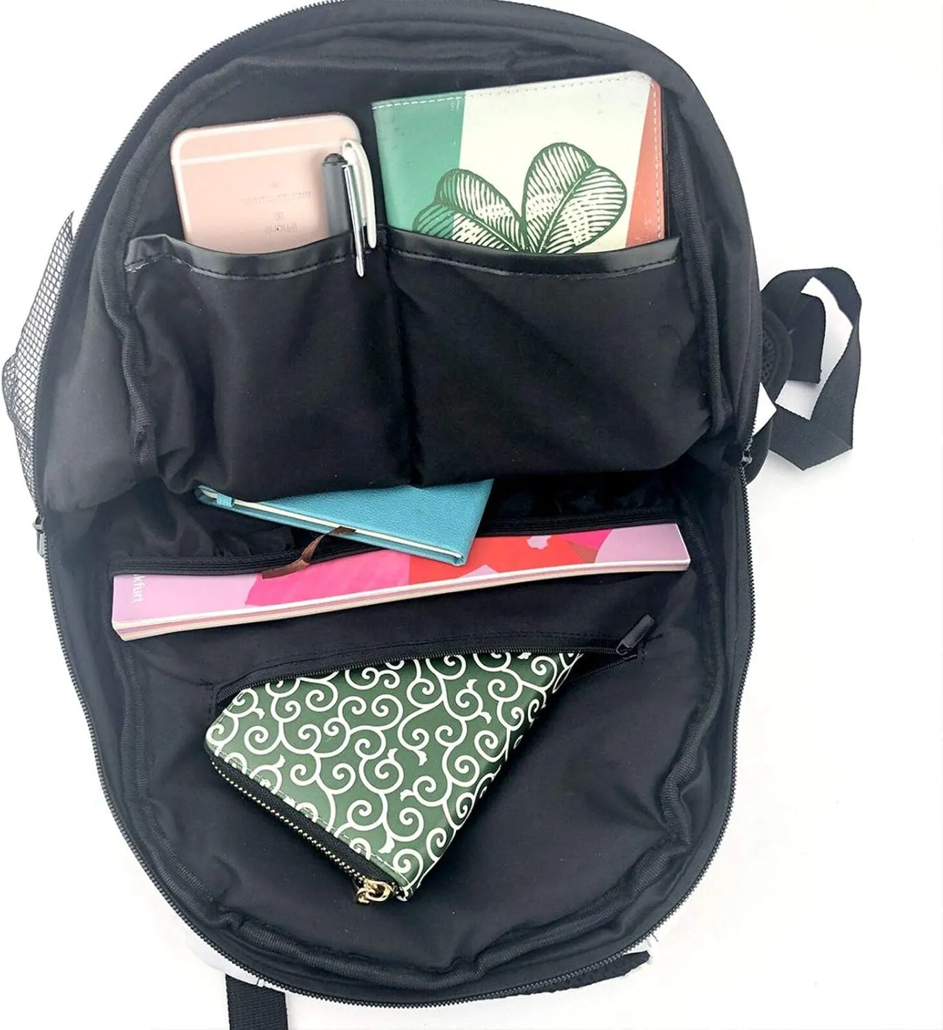 NiYoung Boys Girls Backpack Big Capacity Chic Black and Gold Marble Texture Backpacks Anti-Theft Book Bags Waterproof Daypack for Travel Hiking Camping College