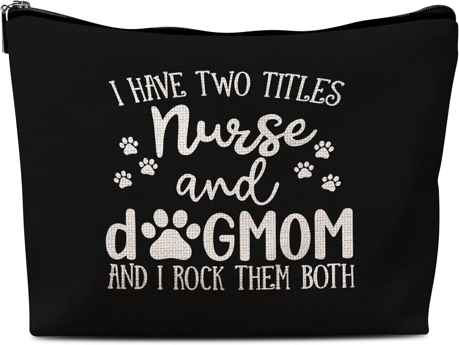 Nurse and Dog Mom Makeup Bag, Dog Mom Gifts, Dog Gifts for Women, Nurse Gifts for Women Cosmetic Bag Zipper Pouch, Nursing Gift, Dog Lover Gifts for Women, Dog Owner Gifts for Women