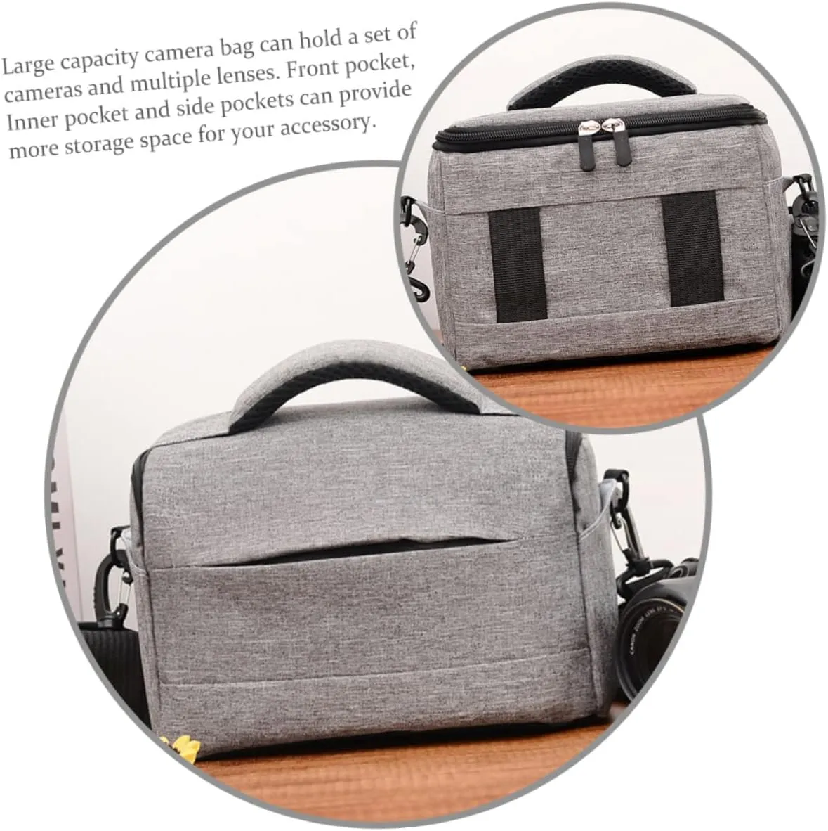 Nylon Camera Bag for Slr and Digital Cameras Versatile Travel Carrying Pouch with Capacity and Multiple Compartments Stylish Cross Body Shoulder Bag