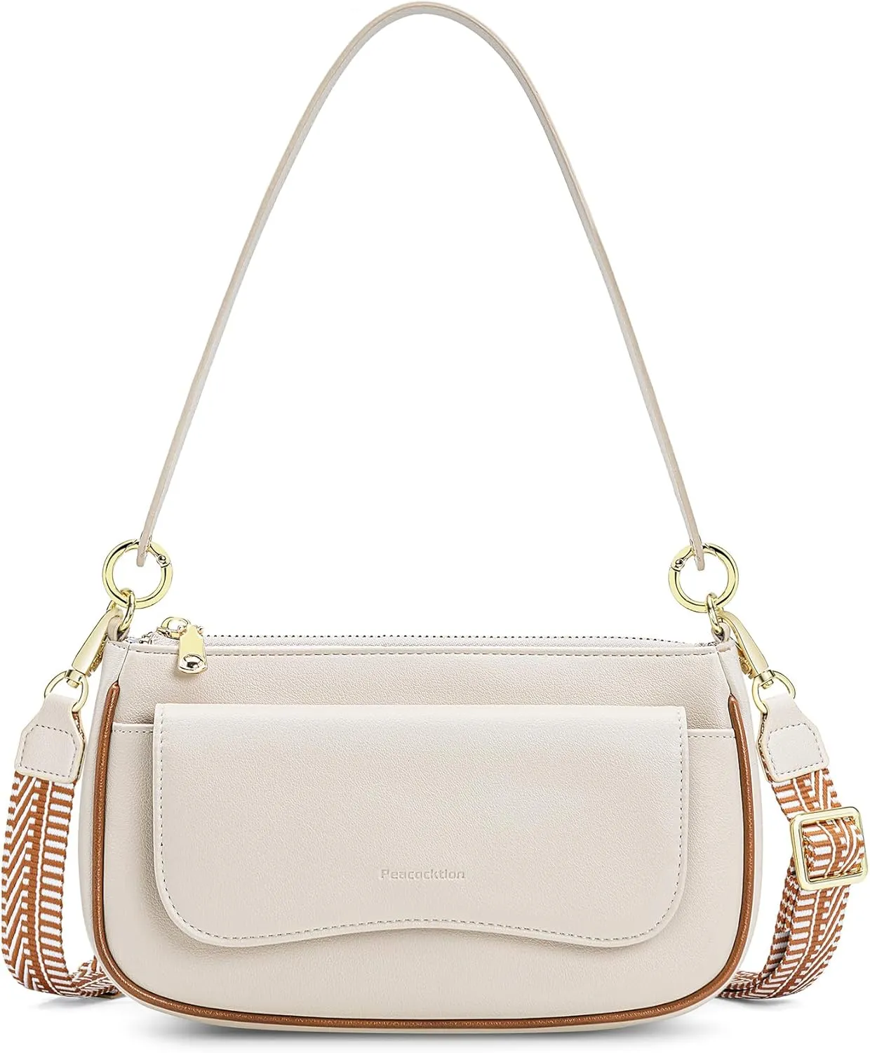 Peacocktion Shoulder Bag for Women Trendy Small Vegan Leather Crossbody Purses Handbags