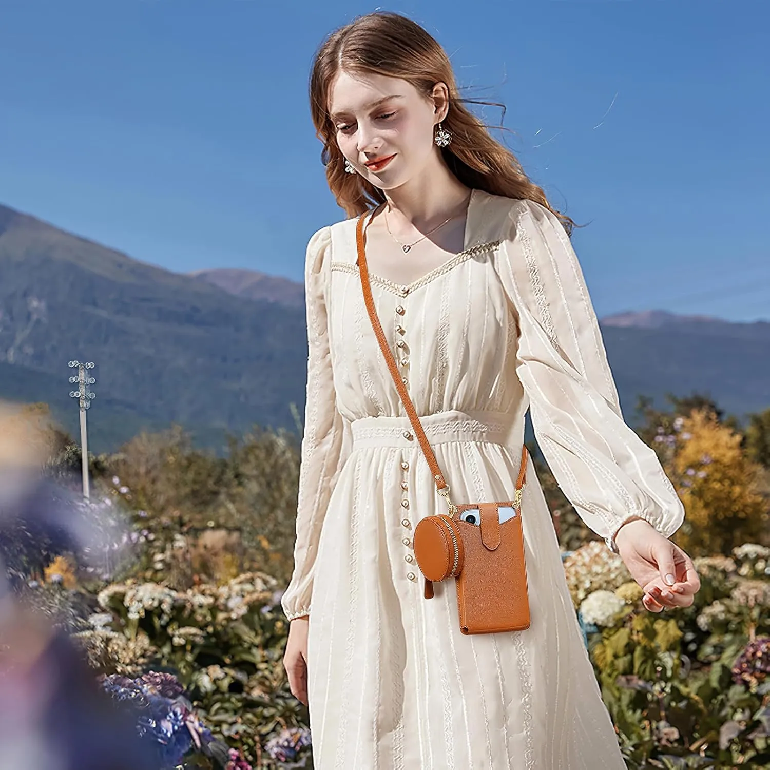Peacocktion Small Crossbody Cell Phone Purse for Women Travel Lightweight Mini Small Bags for Women with Card Slots