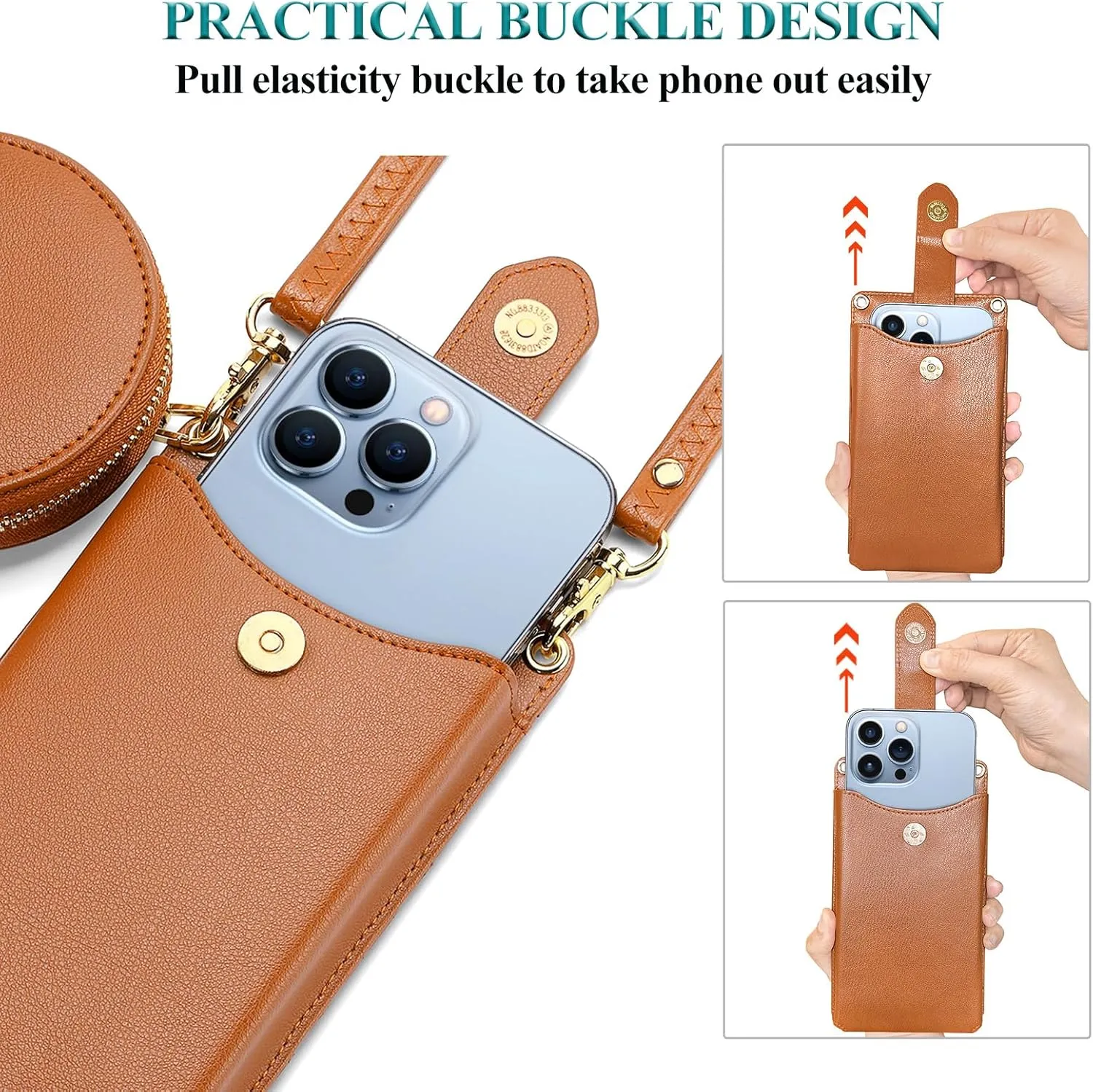 Peacocktion Small Crossbody Cell Phone Purse for Women Travel Lightweight Mini Small Bags for Women with Card Slots