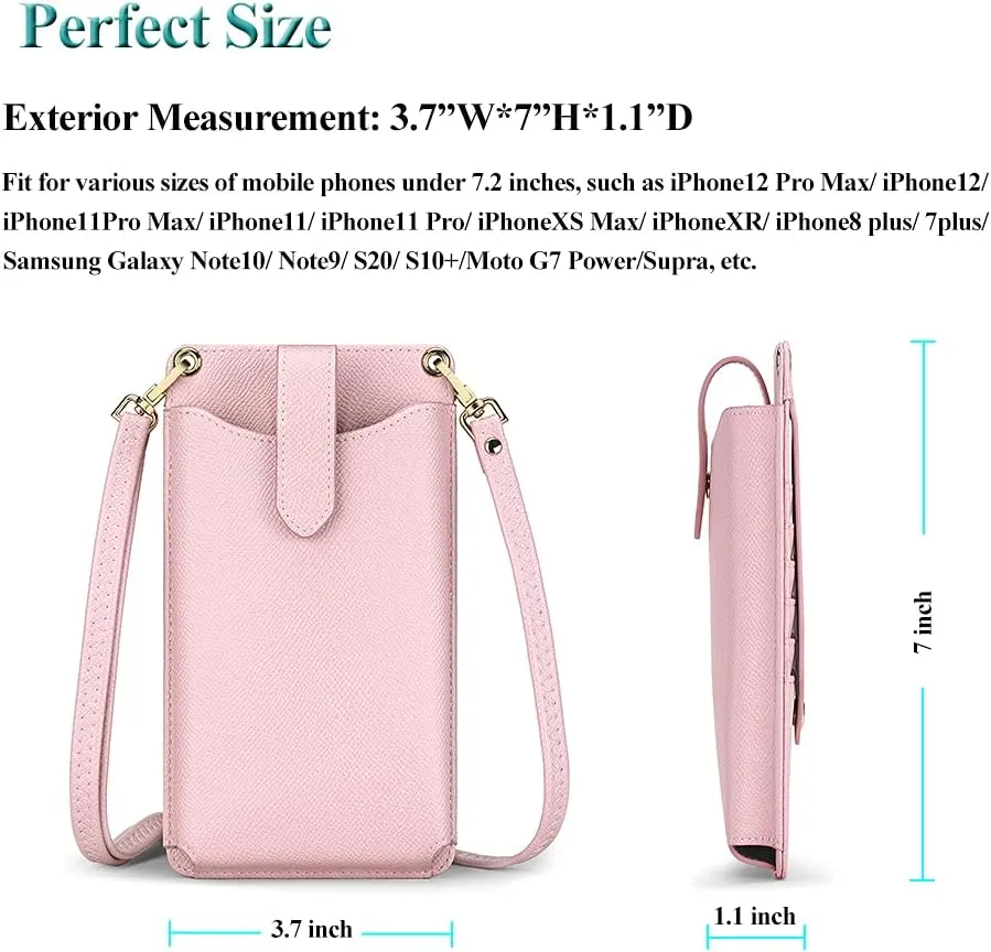 Peacocktion Small Crossbody Cell Phone Purse for Women Travel Lightweight Mini Small Bags for Women with Card Slots