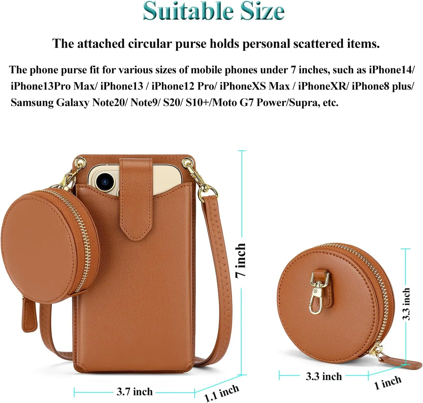 Peacocktion Small Crossbody Cell Phone Purse for Women Travel Lightweight Mini Small Bags for Women with Card Slots