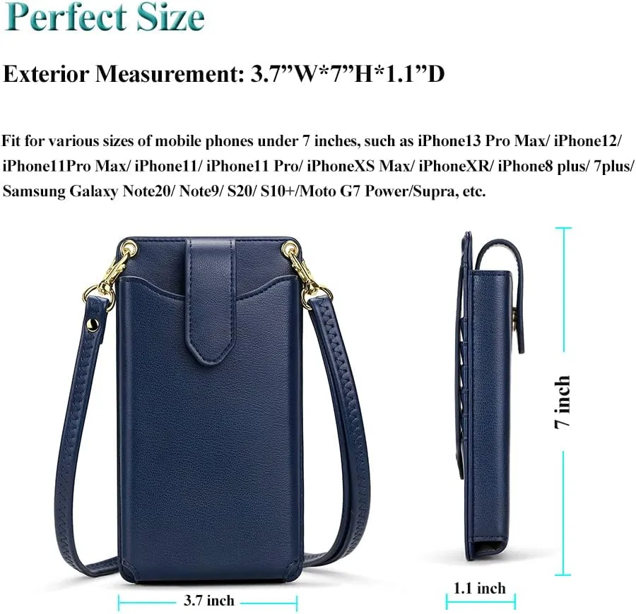 Peacocktion Small Crossbody Cell Phone Purse for Women Travel Lightweight Mini Small Bags for Women with Card Slots