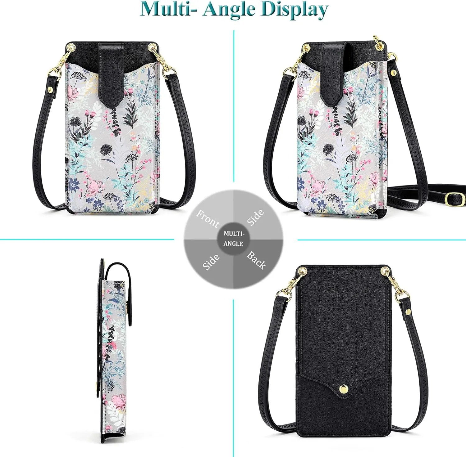 Peacocktion Small Crossbody Cell Phone Purse for Women Travel Lightweight Mini Small Bags for Women with Card Slots
