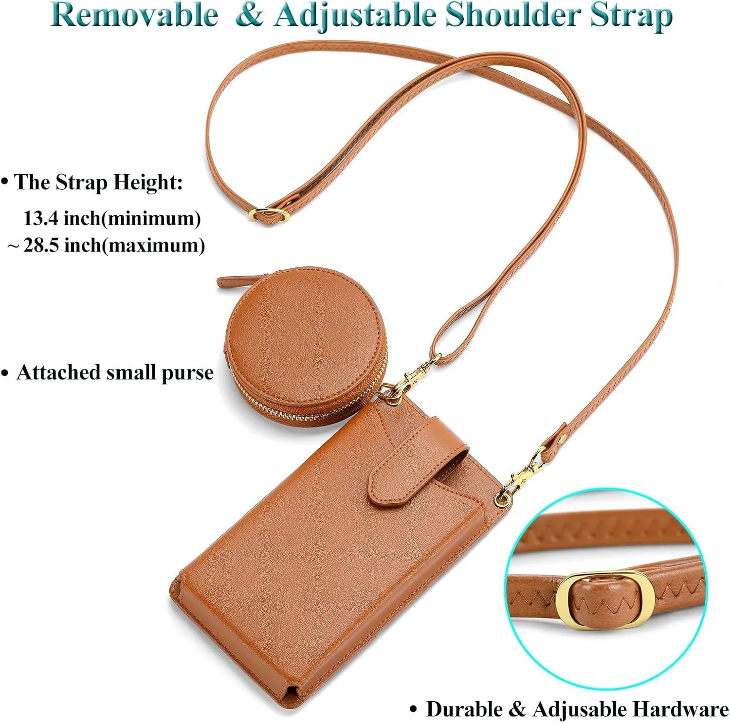 Peacocktion Small Crossbody Cell Phone Purse for Women Travel Lightweight Mini Small Bags for Women with Card Slots