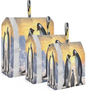 Penguins Family Compression Packing Cubes 3 Set Travel Packing Cubes for Suitcases Organizer Bags Set for Travel Accessories and Essentials