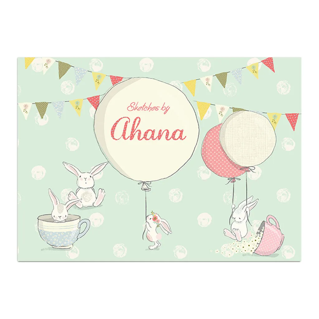 Personalised Sketch Book & Crayon Set <br> Bunny