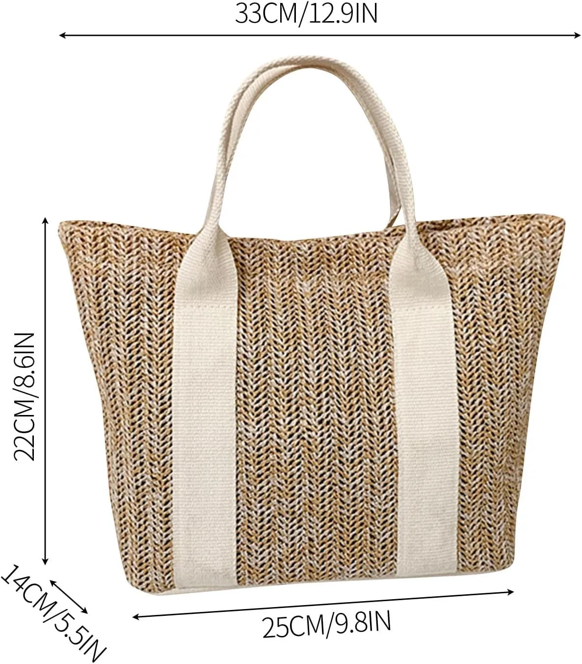Personalized Tote Bags for Women Beach Bag Reusable Shopping Bag Woven Bags Shoulder Bag Large Capacity Backpack