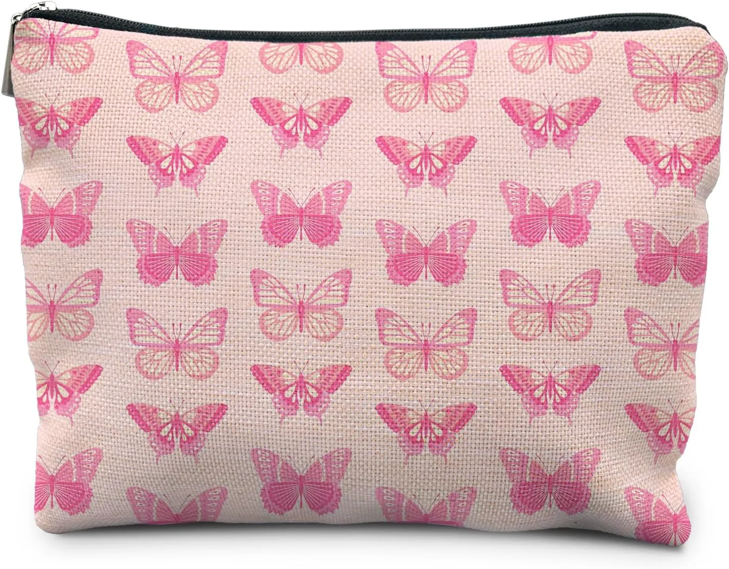 Pink Coquette Butterfly Makeup Pouch - Preppy Aesthetic Makeup Bag Gift for Teen Girls