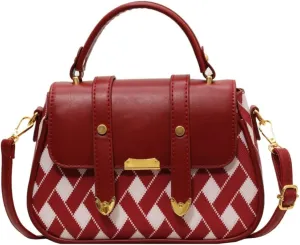 Plaid Tote Bag for Women Trendy Checked Shoulder Bags Vegan Leather Hobo Crossbody Bag Purse