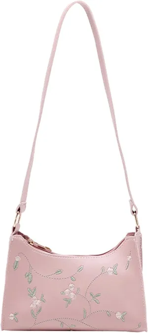 Puffer Tote Bag Mini Artificial Leather Embroidery Underarm Bag Phone Bag Shoulder Bag Messenger Bag For Shopping