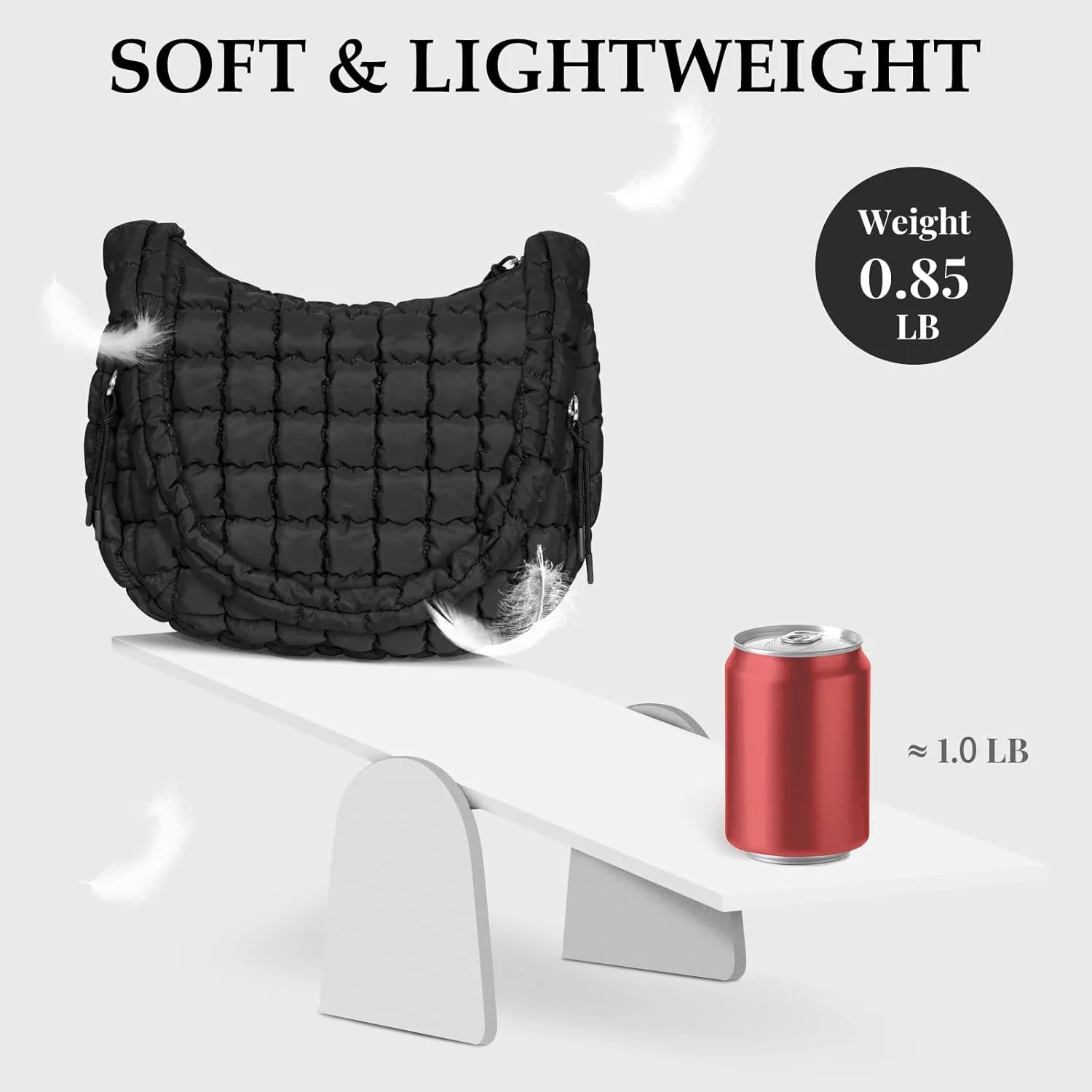 Puffer Tote Bag Quilted Carryall Bag Crossbody Bag Puffy Shoulder Bag for Women Lightweight Hobo Bags