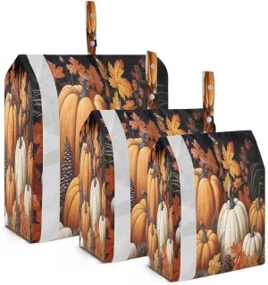 Pumpkin Maples Autumn Fall Compression Packing Cubes Large Travel Packing Cubes Luggage Organizers for Suitcases Travel Bag for Travel Accessories