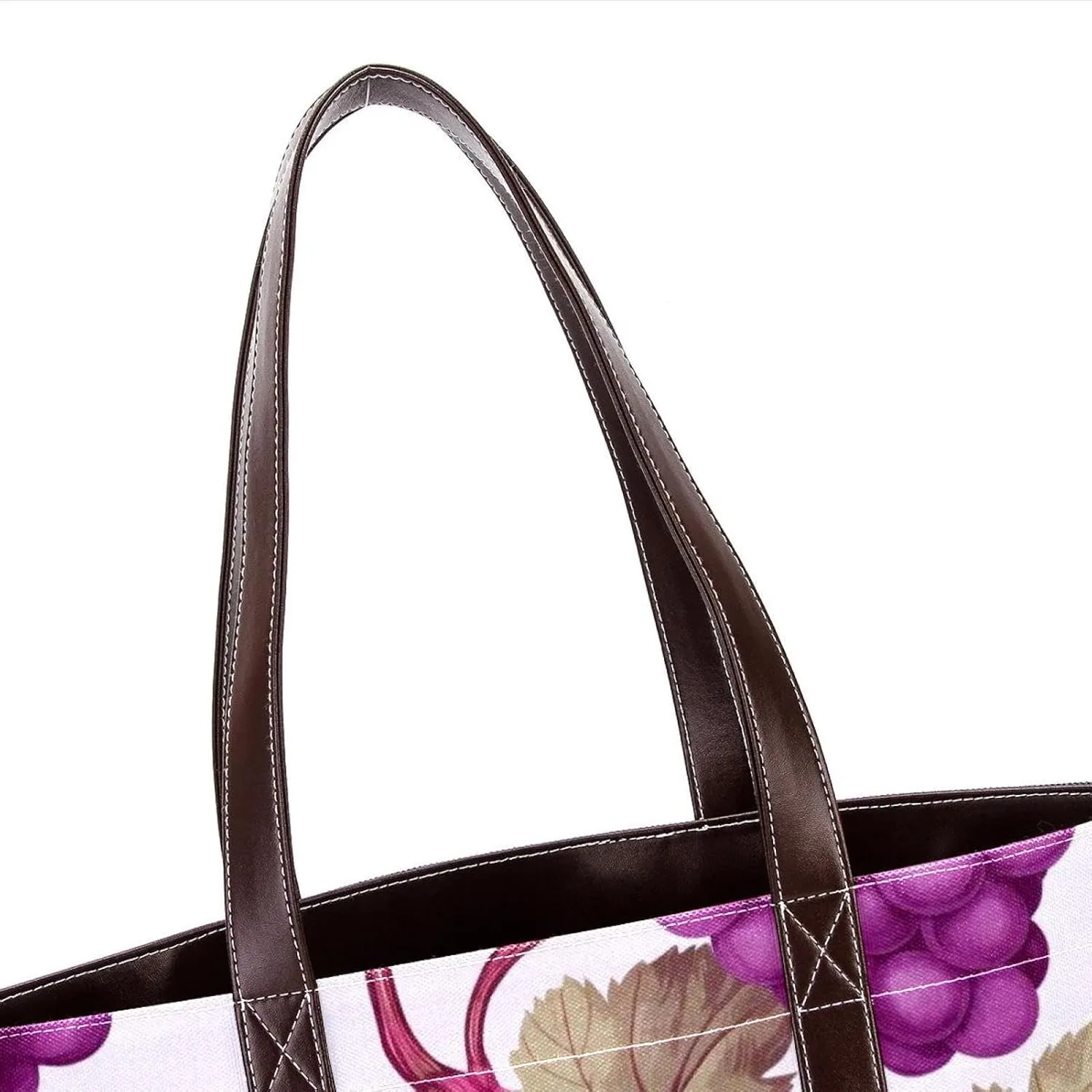 Purple Grape-2014 Tote Bags Durable Leather Canvas Purses and Handbags for Women Top Handle Shoulder Satchel Hobo Bags