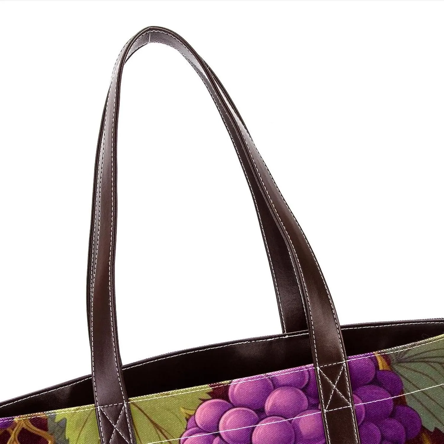 Purple Grape-2014 Tote Bags Durable Leather Canvas Purses and Handbags for Women Top Handle Shoulder Satchel Hobo Bags