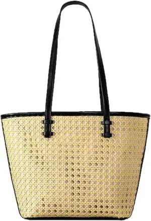 Rattan Hobo Bags for Women Woven Rattan Purses Handbag Shoulder Bag for Beach Summer Travel