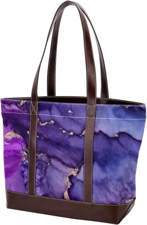 Retro Aesthetic Marble-1315 Tote Bags Durable Leather Canvas Purses and Handbags for Women Top Handle Shoulder Satchel Hobo Bags
