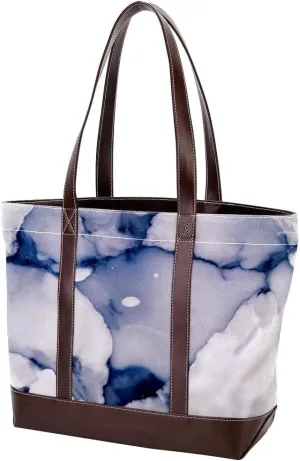 Retro Aesthetic Marble-1321 Tote Bags Durable Leather Canvas Purses and Handbags for Women Top Handle Shoulder Satchel Hobo Bags