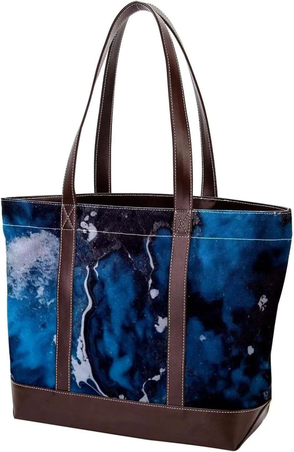Retro Aesthetic Marble-1351 Tote Bags Durable Leather Canvas Purses and Handbags for Women Top Handle Shoulder Satchel Hobo Bags