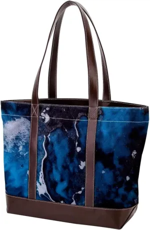 Retro Aesthetic Marble-1351 Tote Bags Durable Leather Canvas Purses and Handbags for Women Top Handle Shoulder Satchel Hobo Bags