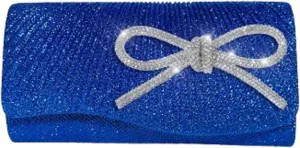 Rhinestone Bow Clutch Purses Women Chic Shiny Evening Handbag Evening Clutch Bag with Chain for Party Prom Wedding 2025