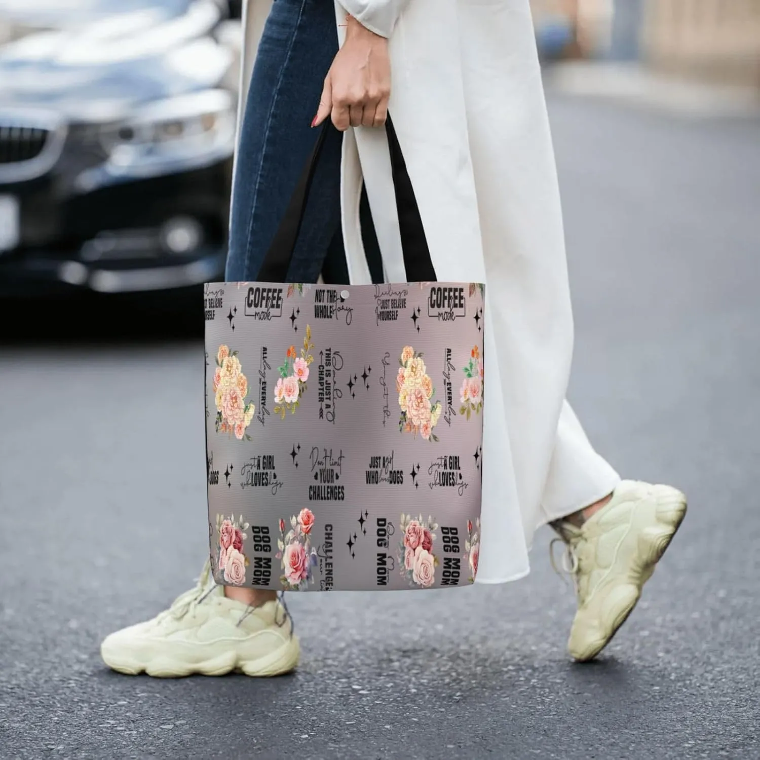 Rural Farm Retro Canvas Shoulder Bag Reusable Tote Bag Soft Lightweight Cloth Bags For Women Girls Lady Casual