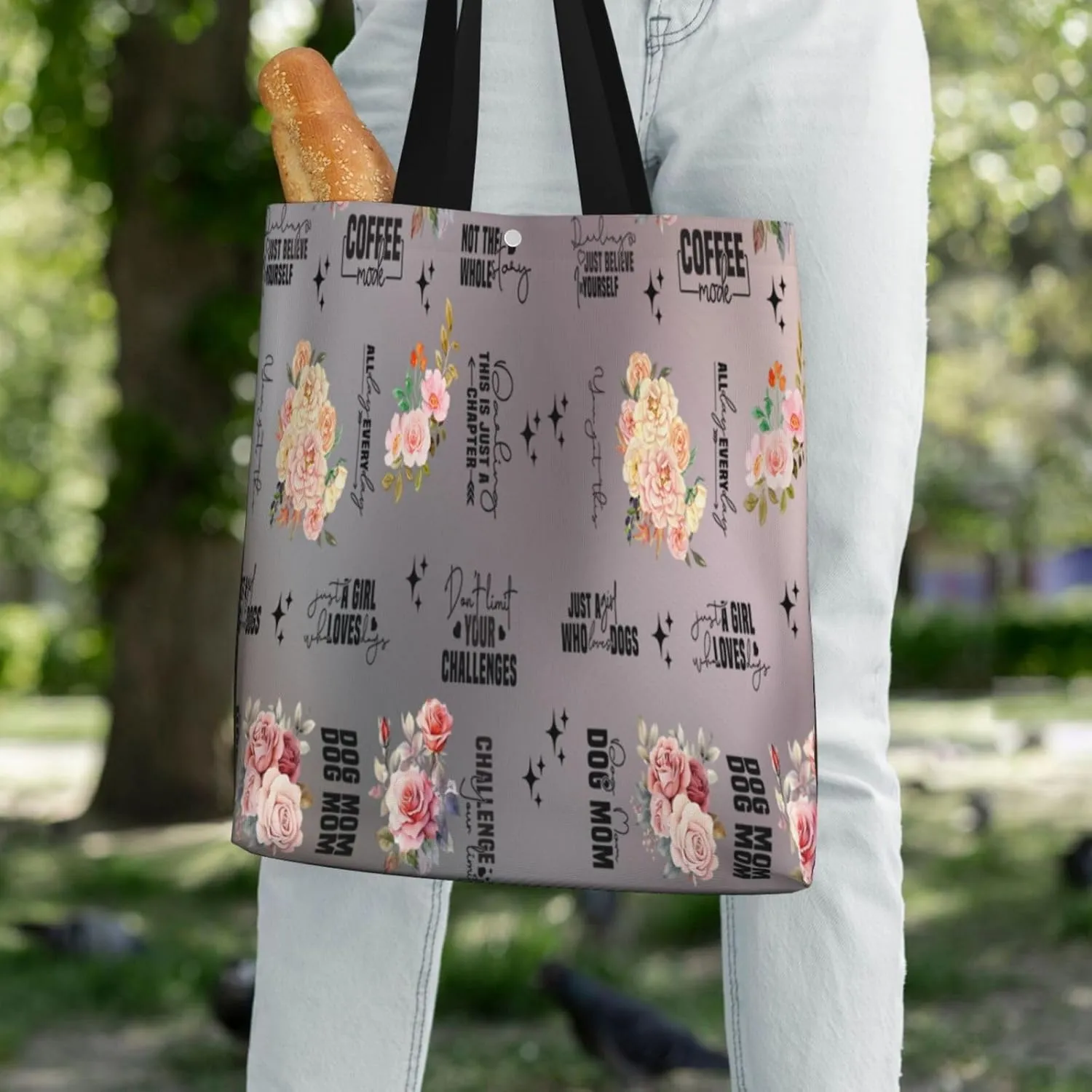Rural Farm Retro Canvas Shoulder Bag Reusable Tote Bag Soft Lightweight Cloth Bags For Women Girls Lady Casual