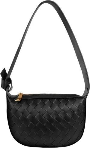 Shoulder Bag for Women Fashion Retro Woven Leather Handbag Classic Small Shoulder Purse