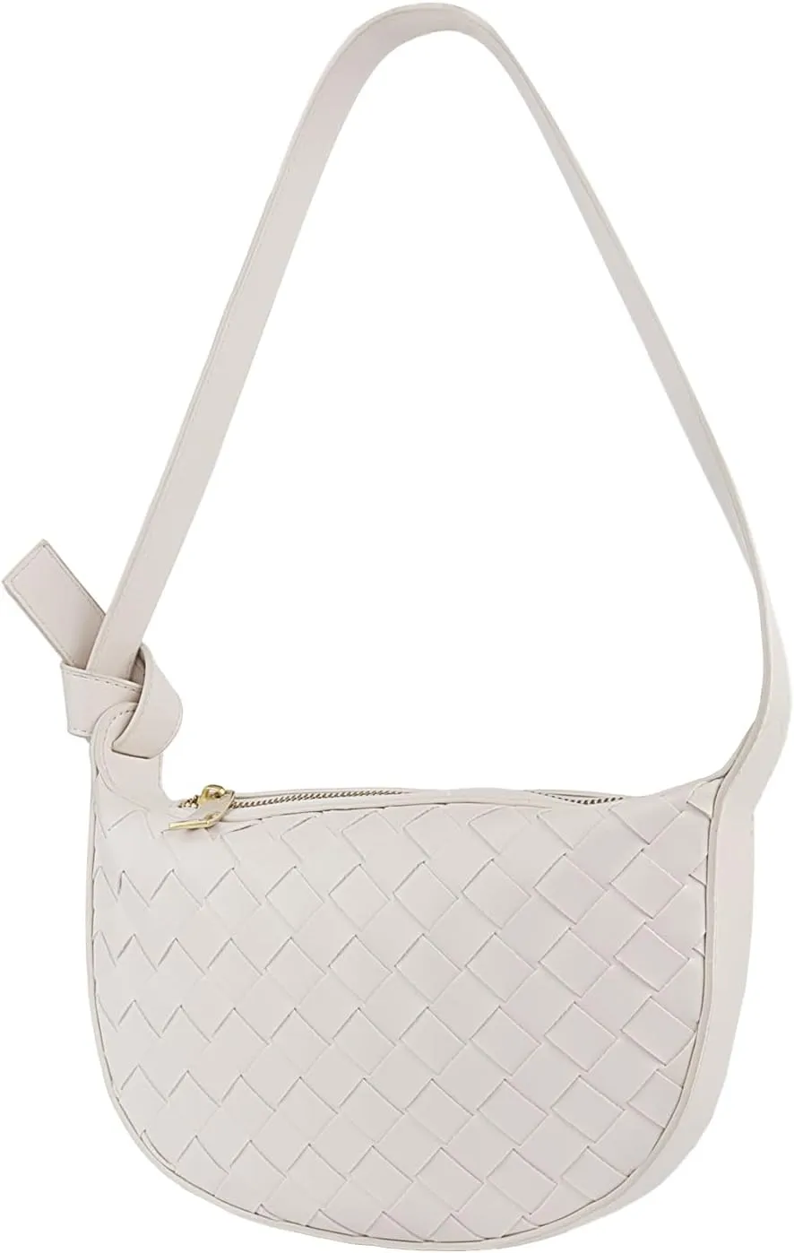 Shoulder Bag for Women Fashion Retro Woven Leather Handbag Classic Small Shoulder Purse