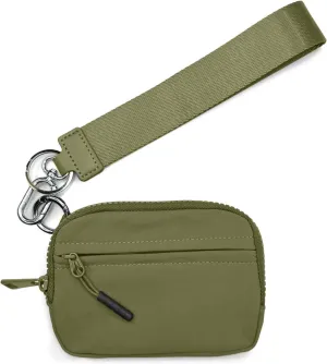Simple Style Waterproof Wallet Compact Women's Wristlet Wallet with Zip Card Case Coin Purse