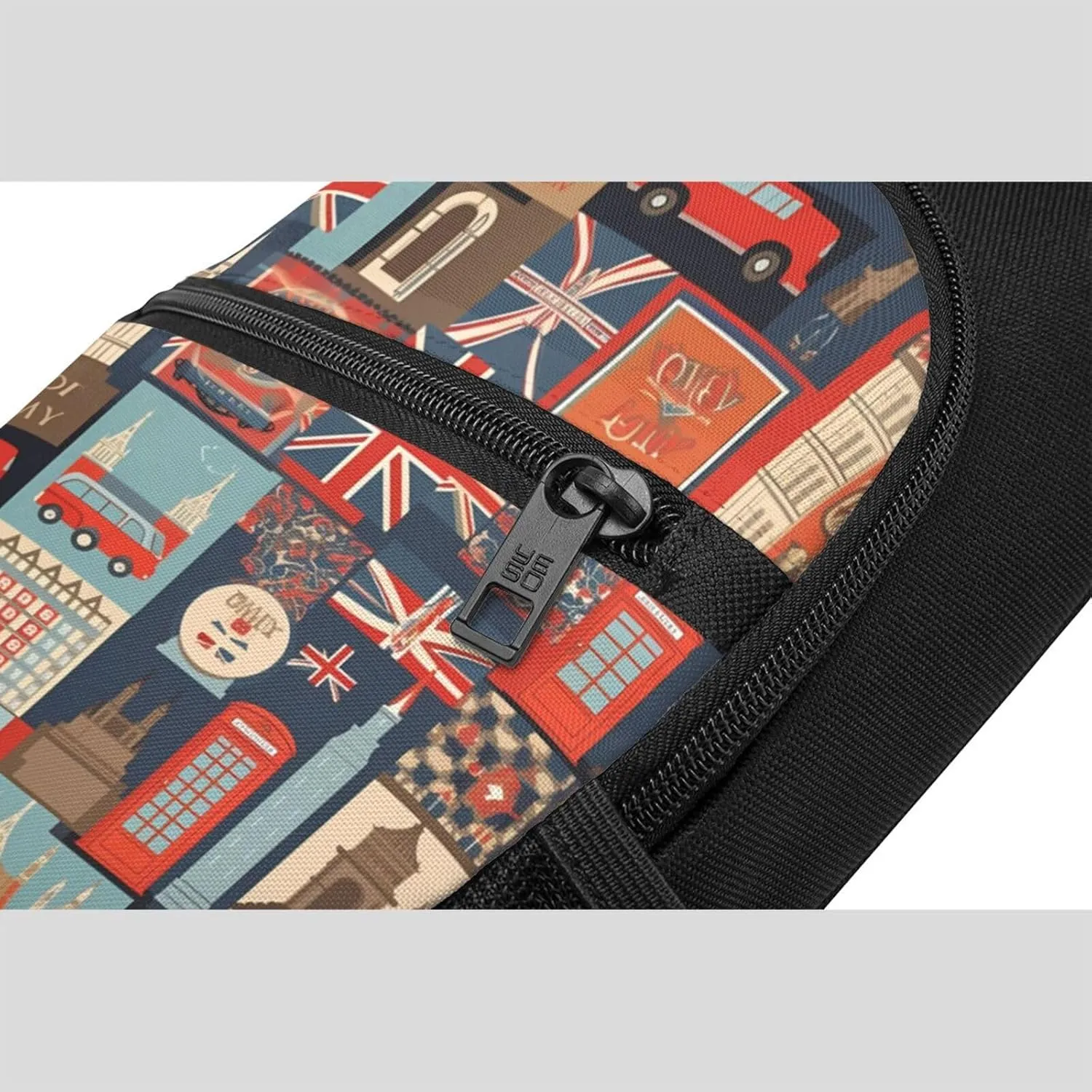 Sling bag for Women Men Trendy Sling Bakpack Casual Chest Bag England Symbols Fanny Pack for Travel Hiking