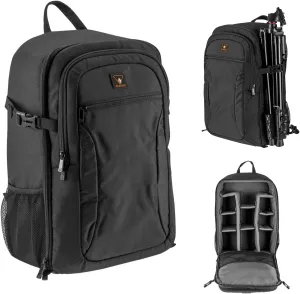 SLINGER Alpine 200 Compact Camera Backpack for DSLR SLR Cameras Lens Tripod, A lightweight, sporty backpack for a DSLR or Drones, Camera Bags for Photographers