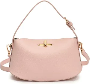 Slouchy PU Leather Crescent Hobo Bags Women Trendy Bucket Crossbody Purse Satchels Shoulder Bag Top-handle Tote Handbag
