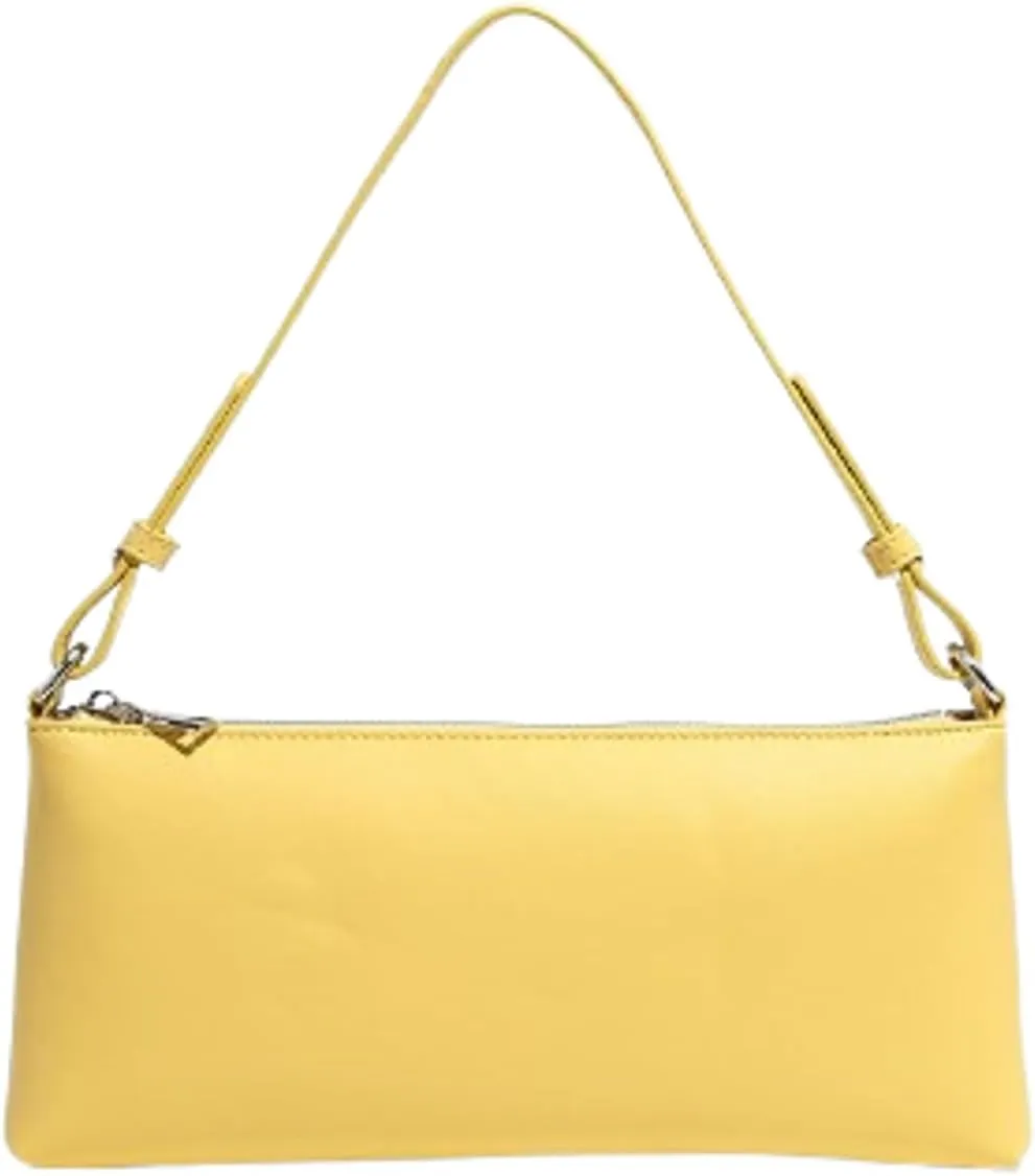 Slouchy PU Leather Crescent Shoulder Bag Women Trendy Satchels Crossbody Purse Hobo Bags Cute Top-handle Tote Handbag