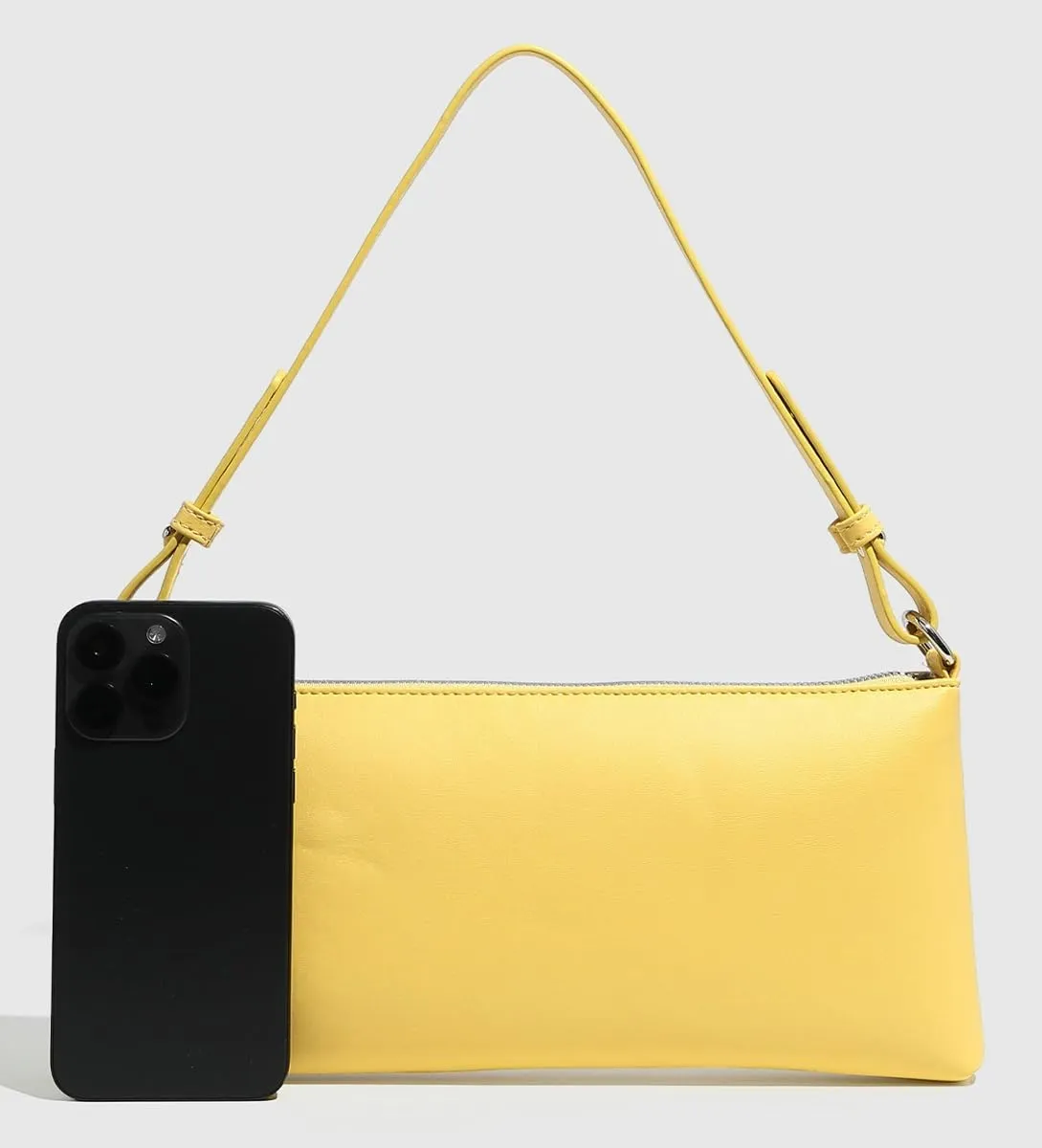 Slouchy PU Leather Crescent Shoulder Bag Women Trendy Satchels Crossbody Purse Hobo Bags Cute Top-handle Tote Handbag