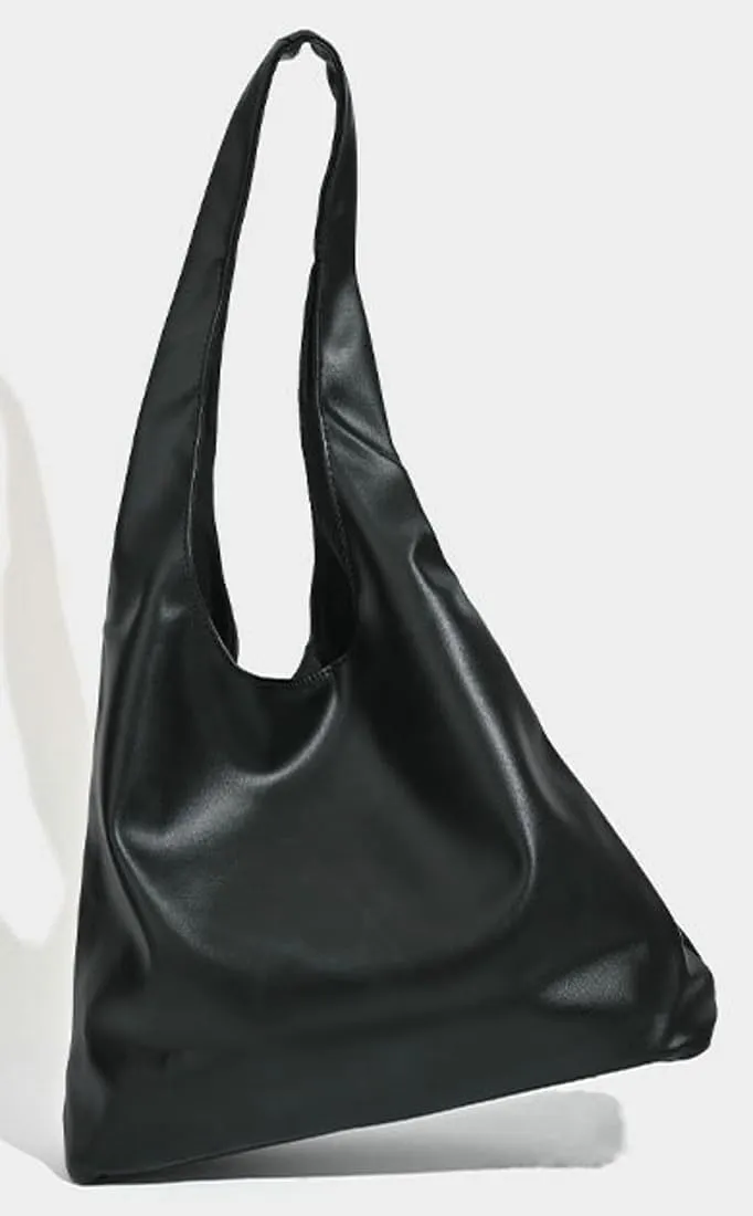 Slouchy PU Leather Hobo Bags Women Trendy Crossbody Purse Tote Handbag Satchels Crescent Shoulder Travel Summer Beach Bag