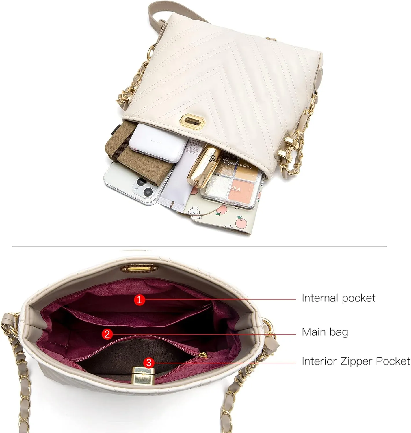Small Crossbody Bags for Women Purses Fashion Leather Lightweight Handbags Shoulder Bag