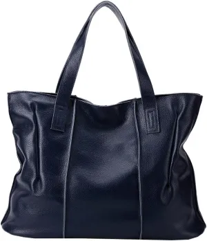 Soft Genuine Leather Tote Bags for Women Large Capacity Handbags Ladies Top Handle Satchel Trendy Working Shoulder Bags