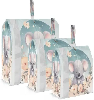 SPRIPORT Bear Sleeping Koala 3 Set Compression Packing Cubes for Travel Lightweight Luggage Organizer Bags for Carry on Suitcase Travel Accessories for Man Woman Clothes Vacation