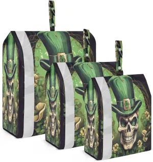 Stpatrick Skull Leaf Compression Packing Cubes 3 Set Travel Packing Cubes for Suitcases Organizer Bags Set for Travel Accessories and Essentials