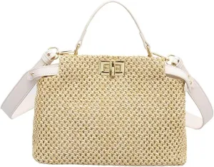 Straw Purses for Women 2024 Beach Bag for Women Small Tote Bag Straw Shoulder Bag Chic Handbag Satchel Crossbody Bag Purses